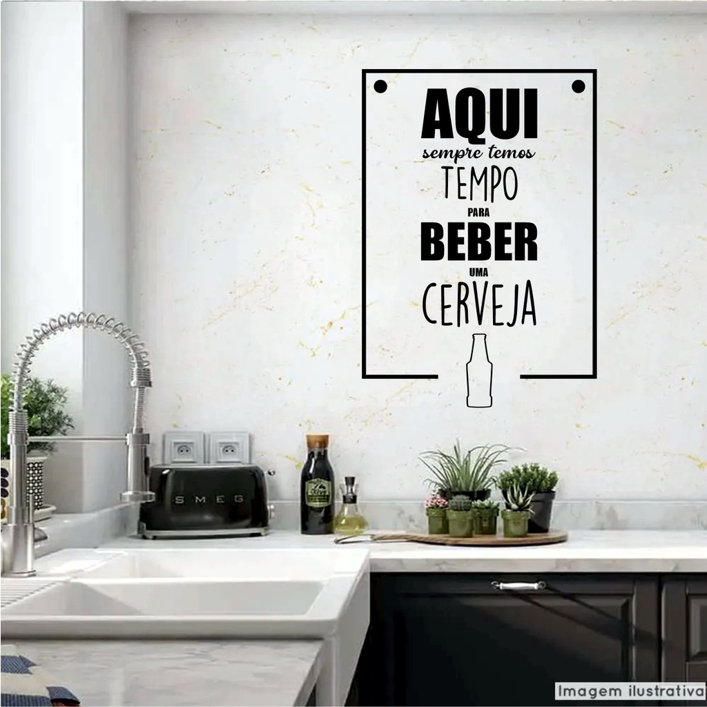 adesivo de parede personalizado para bar geladeira cozinha cerveja aqui sempre temos tempos para beber cerveja