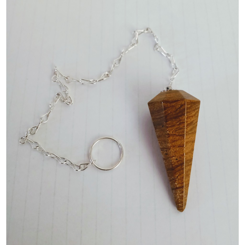 Pêndulo Reiki pendulo Radiestesia Pendulos pedra pêndulo para mesa radionica pêndulo jaspe amarelo