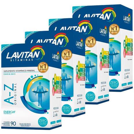 Kit Com 4 Lavitan A-Z Original c/ 60 Comprimidos