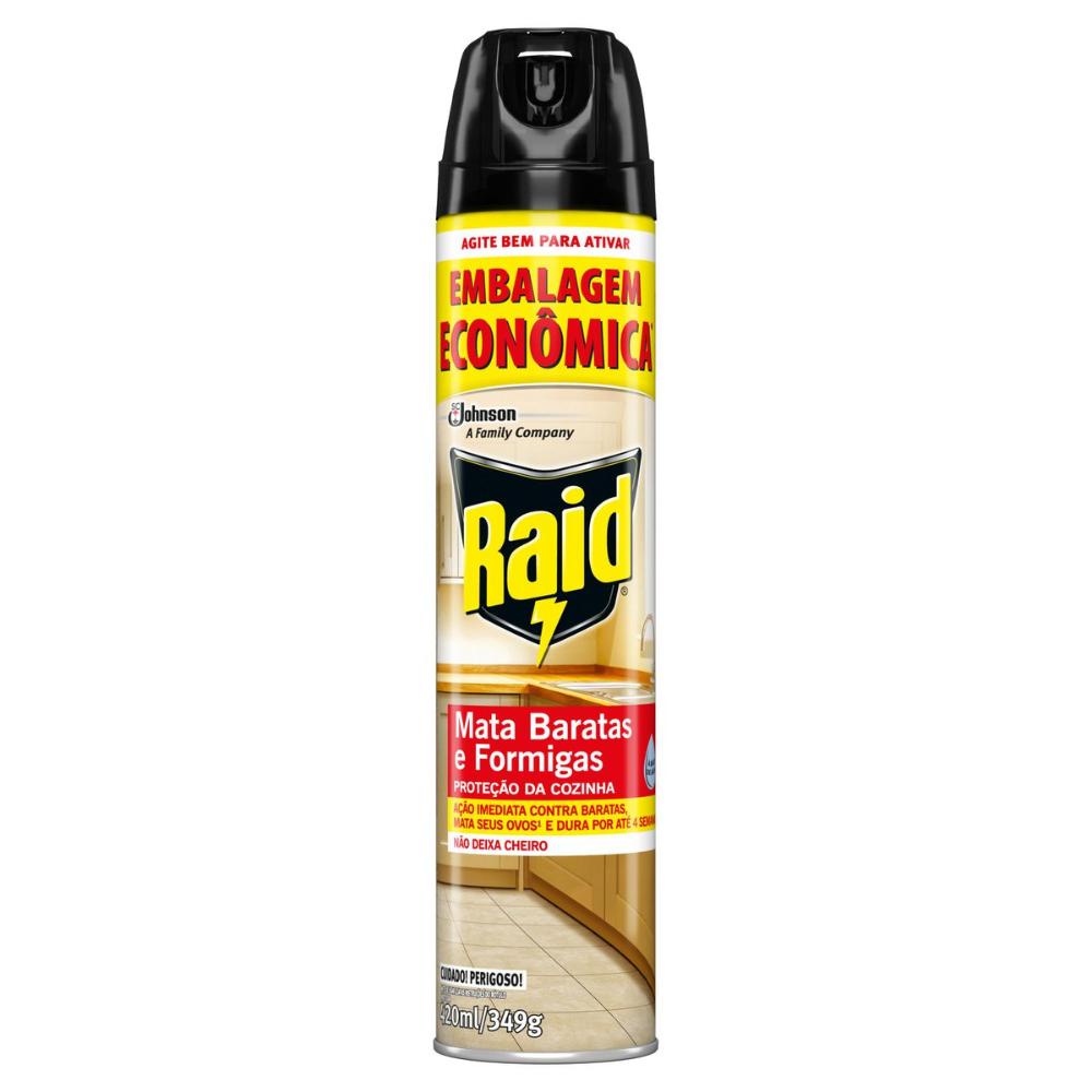 Inseticida Aerossol Raid Mata Baratas e Formigas Tripla Ação 420ml Leve Mais Pague Menos em Oferta na Shopee