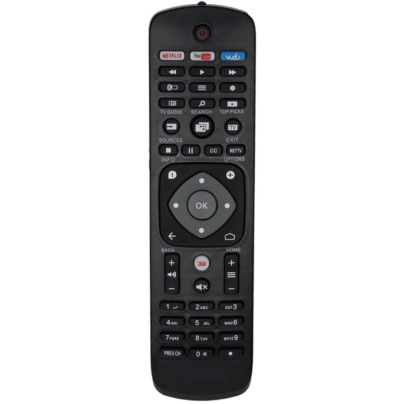 Controle Remoto para TV LED Philips Smart com Netflix / Youtube / Vudu - 9092
