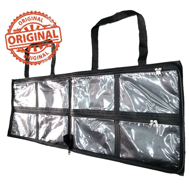 Bolsa Pasta Porta Esmaltes / Maquiagem Manicure Maquiador Domicilio preta para até 120 frascos sem bolsão interno
