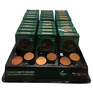 Pó Compacto Matte Vegano max love cores Escuras