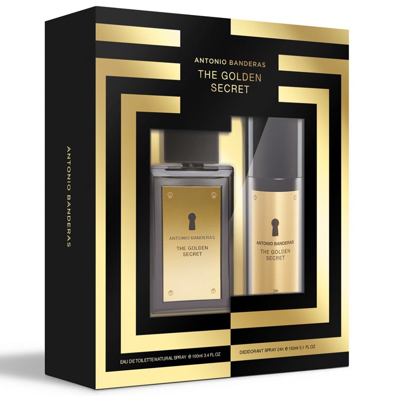 Kit The Golden Secret ( Perfume 100 ml + Desodorante Spray 150 ml ) - Selo ADIPEC - Original