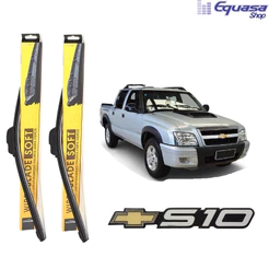 Kit Par 2 Palhetas Limpador de Parabrisa Dianteiro para GM S10 S-10 95 96 97 98 99 00 01 02 03 04 05 06 07 08 09 10 11
