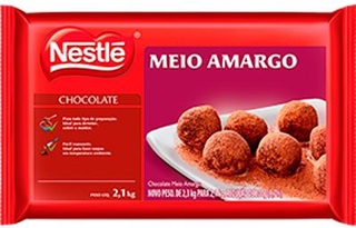 Barra de Chocolate Nestlé Meio Amargo 2,1kg