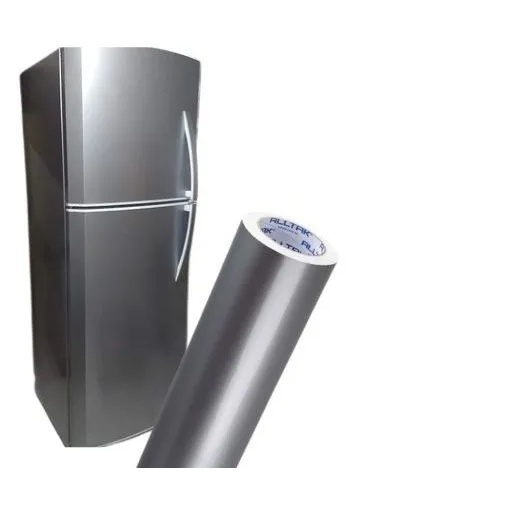 Adesivo para envelopamento Geladeiras, Fogão e Móveis 7M X 1M PRATA