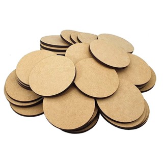 Kit Com 50 ou 100  Bolachas no MDF 6mm  Crú Círculo aplique decoração bolacha em Oferta na Shopee