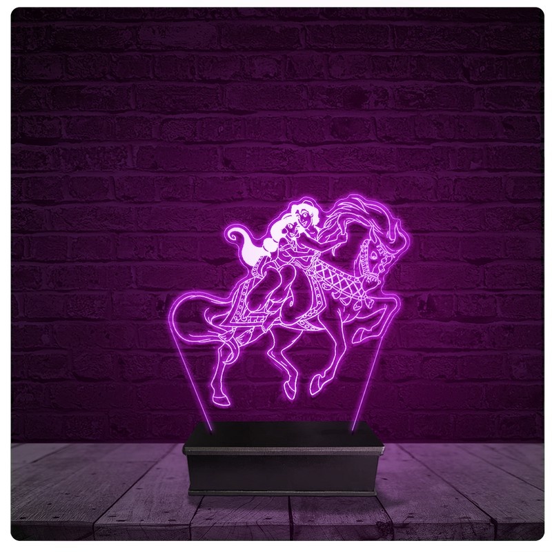 Luminária e Abajur Acrílico Led - Jasmine e Aladdin 2