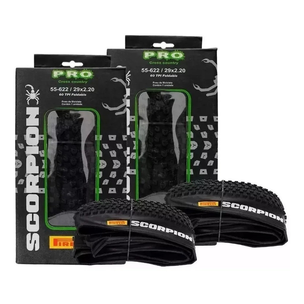 Par pneu bike mtb aro 29 Pirelli Scorpion Pro 29 x 2.20 Kevlar sem arame