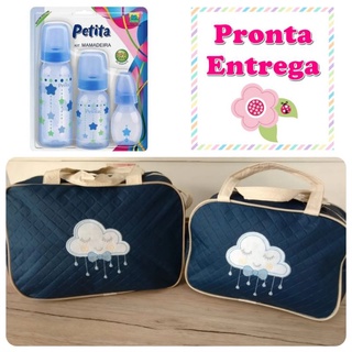 Kit Bolsas Maternidade + kit Mamadeira Menino