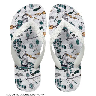 Chinelo Harry Potter Sonserina CASA VERDE