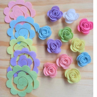 Flor Espiral Feltro 12 unidades - Recorte a Laser Mod-01 em Oferta na Shopee