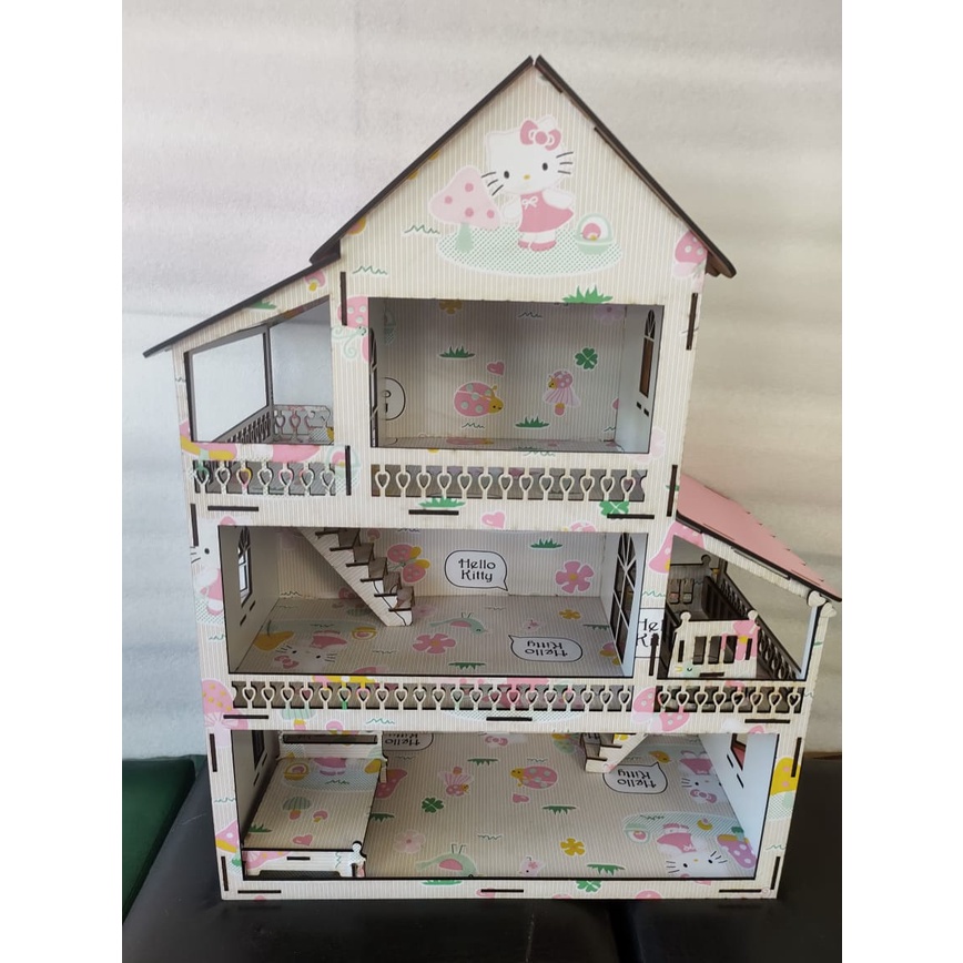 Casa polly colorida MDF envelopada