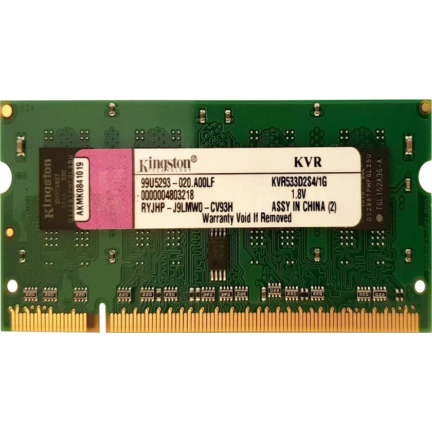 Memoria Kingston Ddr2 1gb 533 Mhz Notebook 16 Chips 1.8v