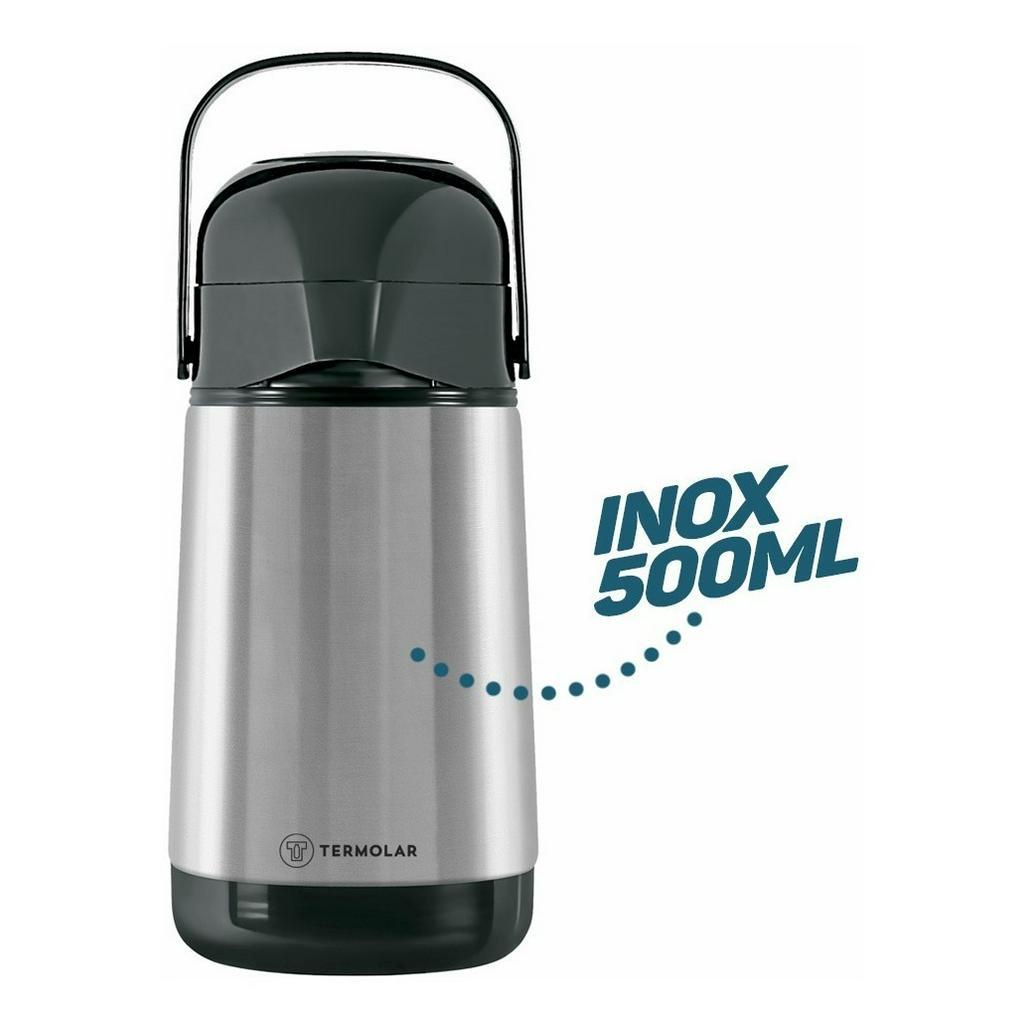 Garrafa Termica Pressao 500ml Inox - Cafe, Cha - Termolar | Shopee Brasil