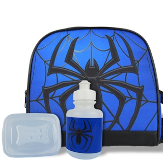 Lancheira Escolar Infantil Termica + Squeeze e Pote Spider em Oferta na Shopee