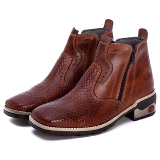 Bota Botina Liza Cano Curto Country Com Sola Pvc De Ziper 14