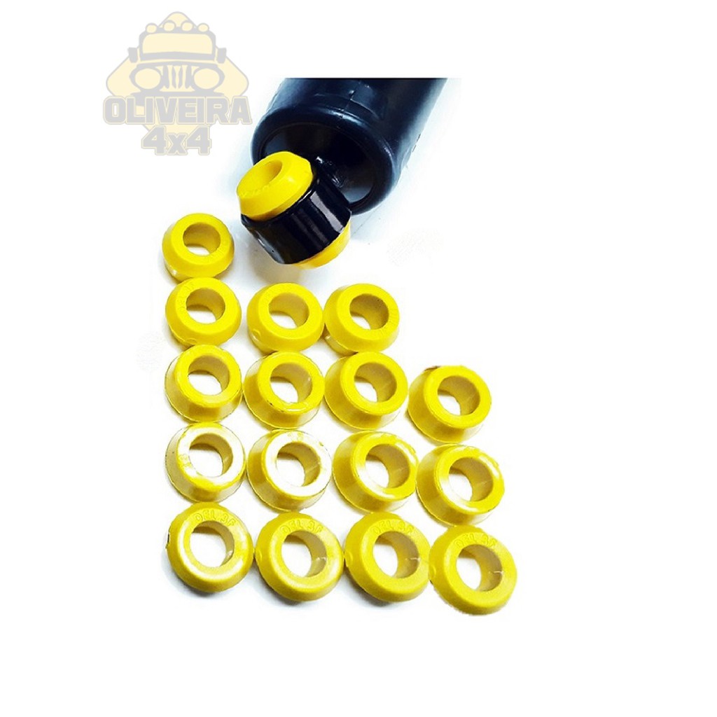 Kit 16 Buchas Do Amortecedor Em Poliuretano Jeep Willys, Toyota Bandeirante