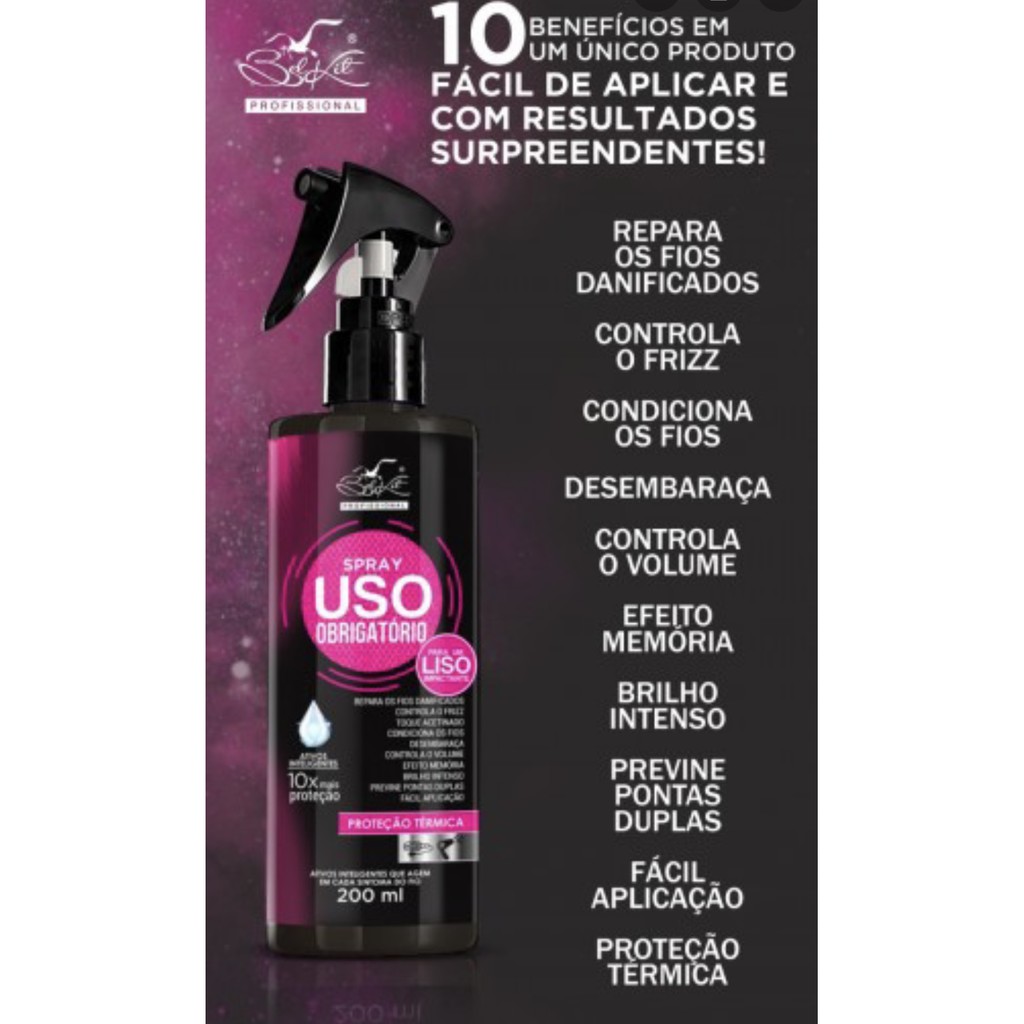 Protetor Térmico Capilar - Spray Uso Obrigatório Belkit
