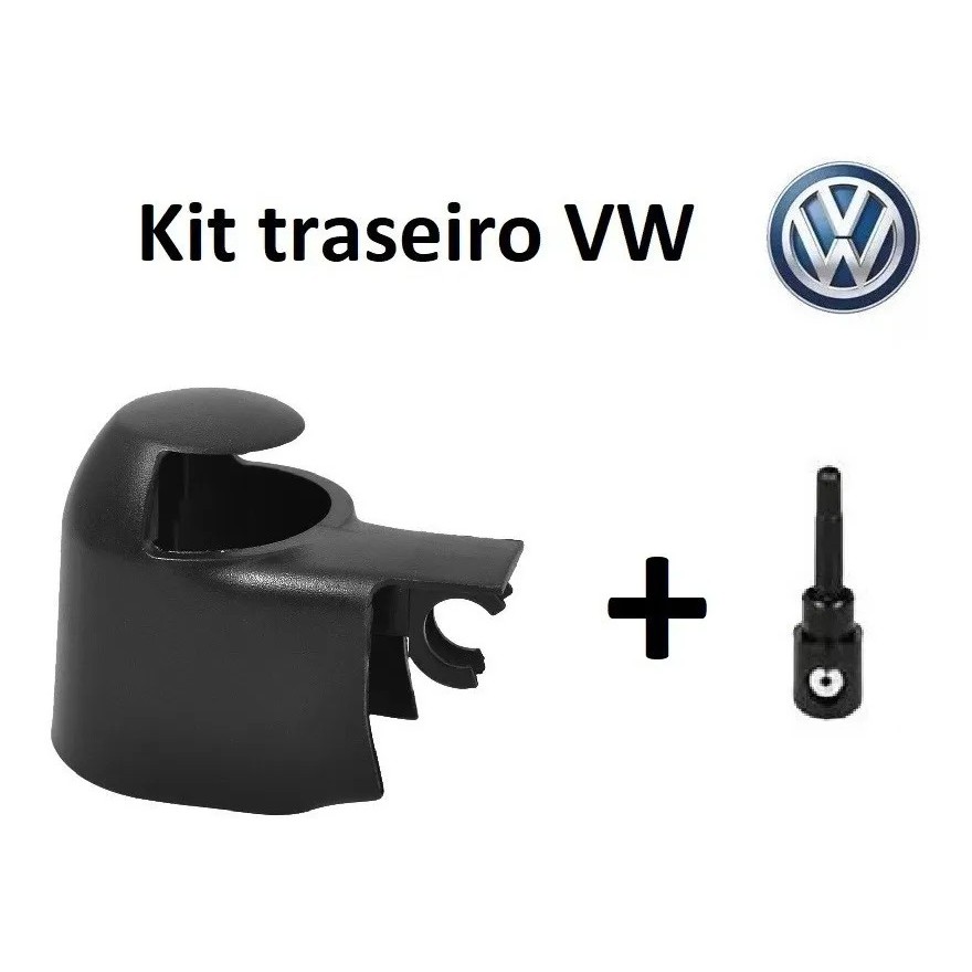 Kit Capa Tampa Braço Limpador Traseiro + Brucutu Traseiro Jetta Variant Passat Variant Polo Hatch Tiguan
