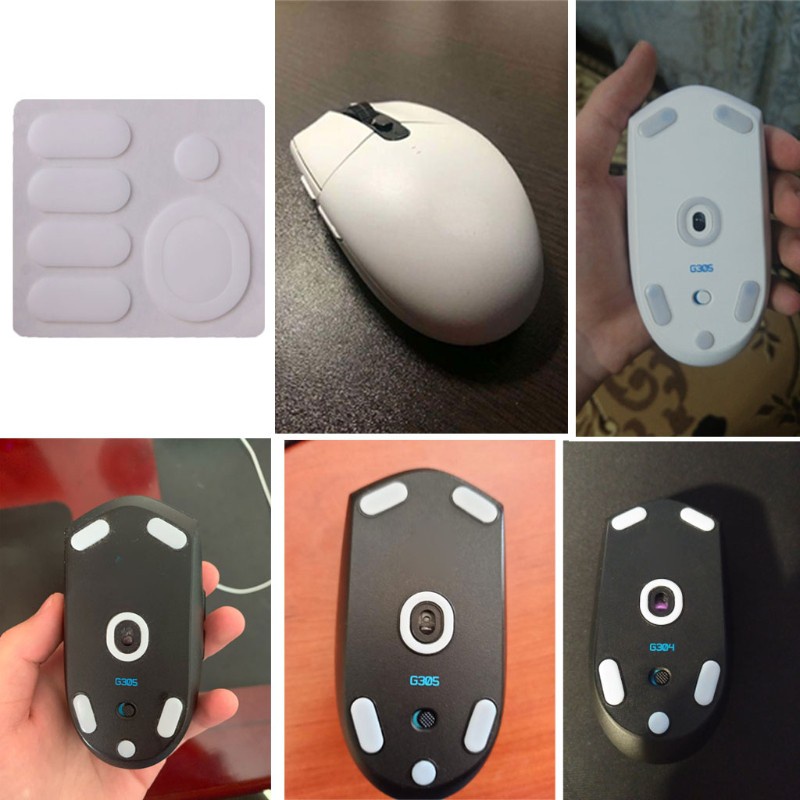 A 1 Pack Esports Tiger Gaming ICE Version Mouse Skates Mouse Feet for logitech G304/ G305 Mouse White Glides Curve Edge