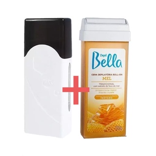 Kit Aparelho + cera para depilacao Aquecedor De Cera Quente Roll On + Refil De Cera Rolon