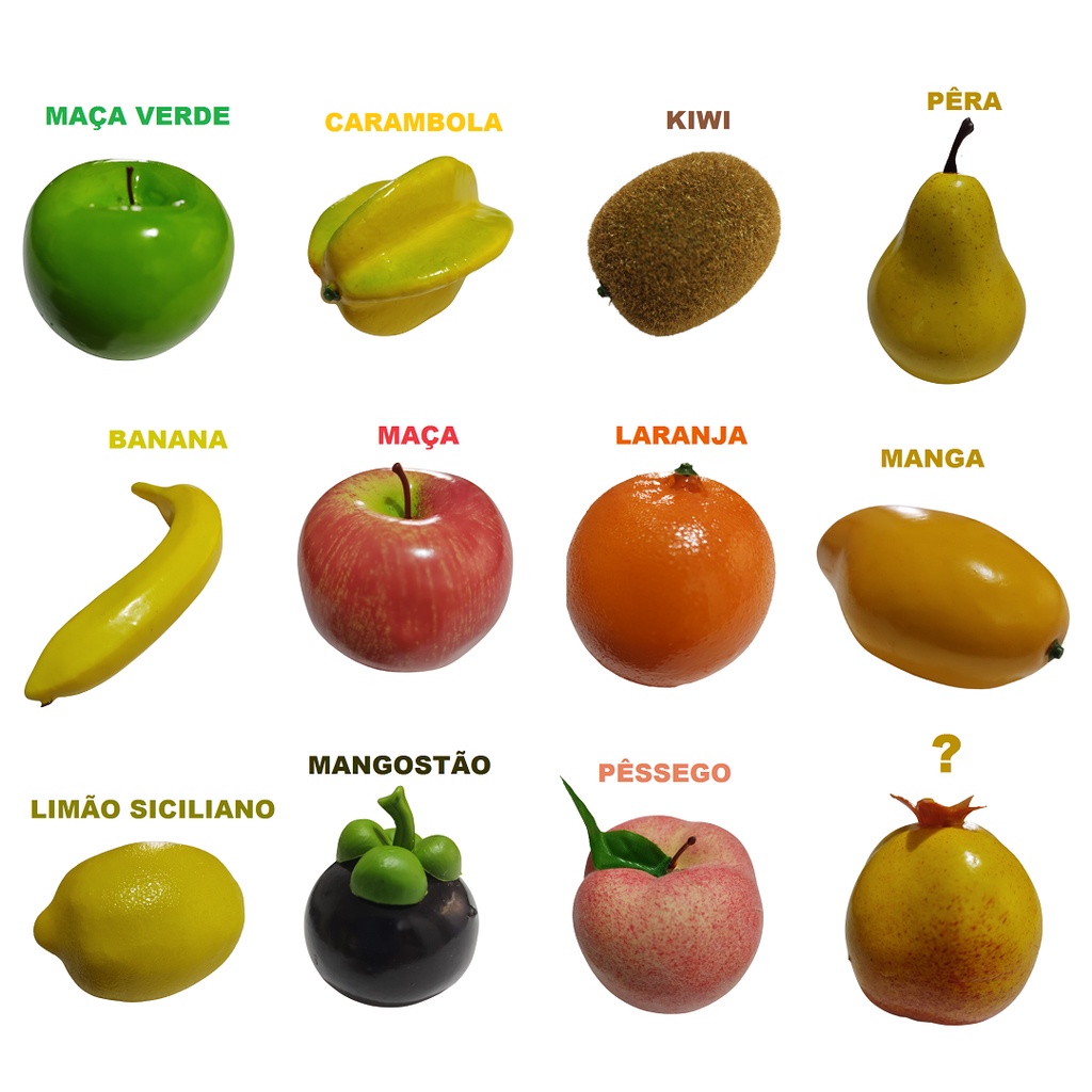 Kit 12 Frutas Artificiais Super Realista Decorações Fruteira em Oferta na Shopee