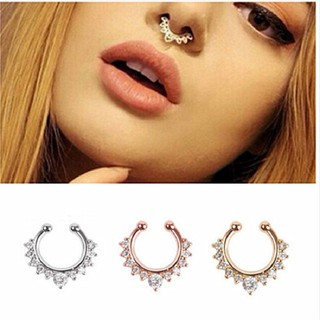 brinco piercing para nariz masculino feminino cor prata prateado dourado