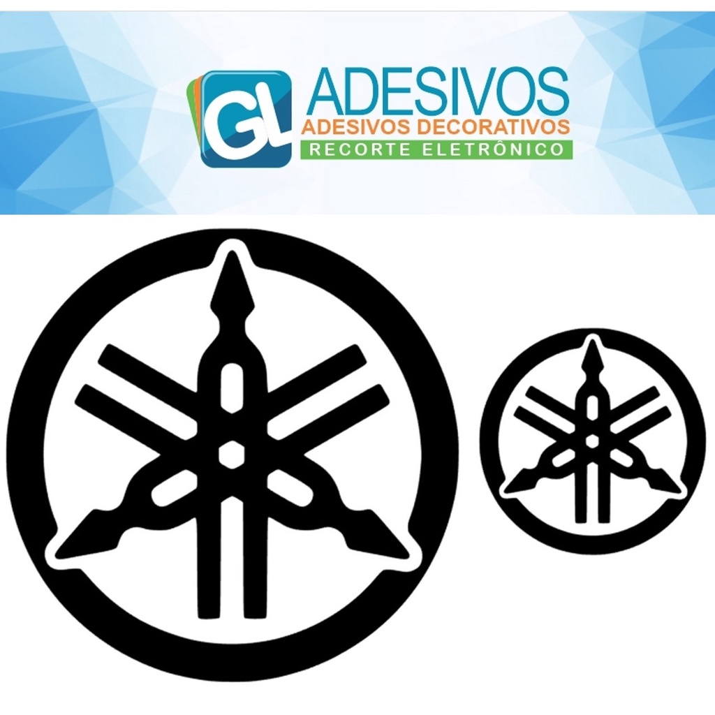 Adesivo Logo Yamaha Grande e Pequeno, Adesivo Yamaha, Adesivo Logo ...