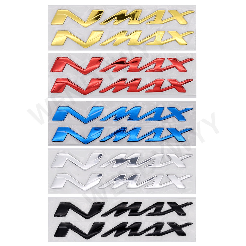 2 Peças De Borracha Macia 3D Emblema Adesivo Decalque Para Motocicleta Yamaha Nmax N-Max em Oferta na Shopee