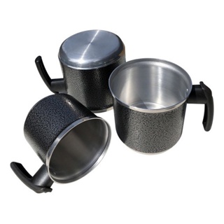 Jogo de Caneco Canecão Craqueado / Craquelado Preto com 3 peças Resistente em Oferta na Shopee