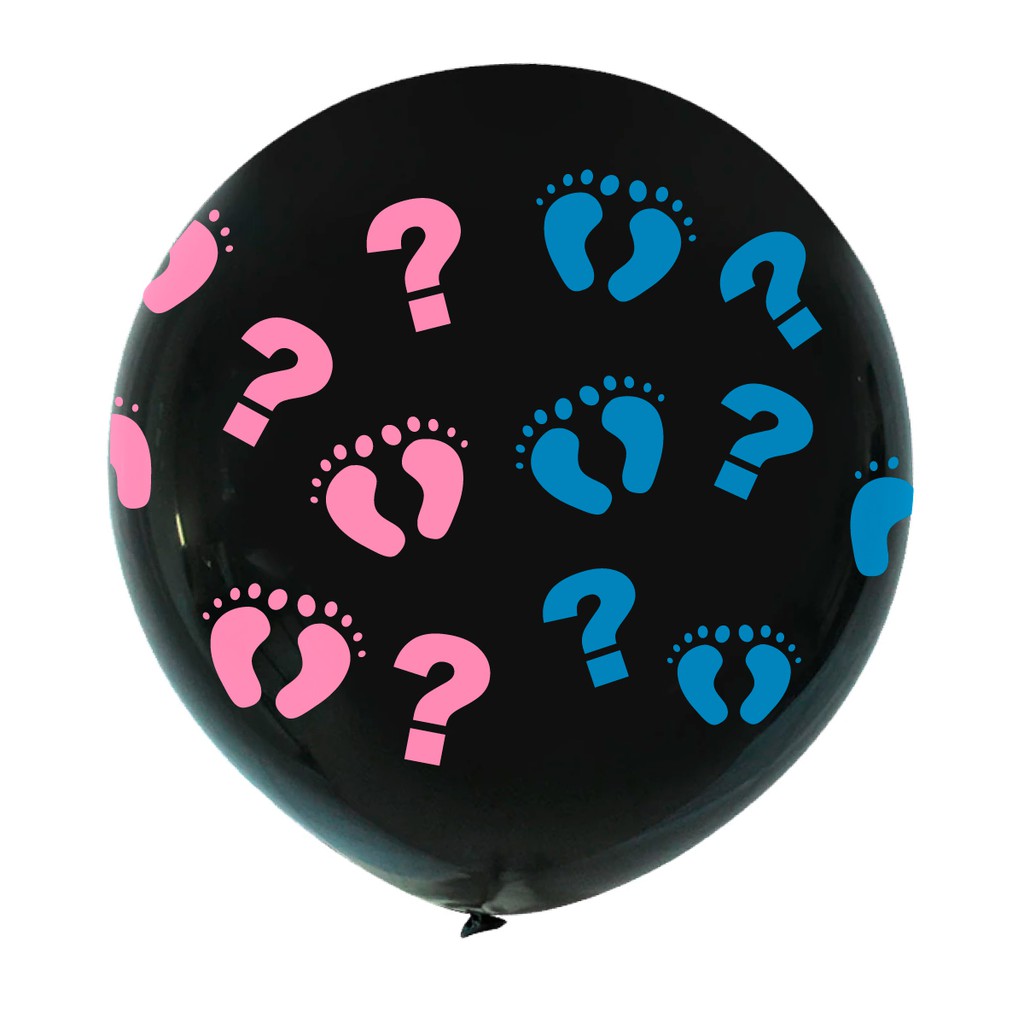 Balão Chá Revelação 45cm Pezinho c/Interrogação