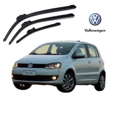 Kit Palheta Limpador Parabrisa Dianteiro + Traseiro Vw Fox 2010 2011 2012 Silicone PROMOÇÃO SHOPEE