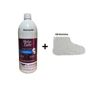 100 Botinhas + Hidracalo 1 Litro Locao Emoliente Plastica e Spa dos Pés em Oferta na Shopee