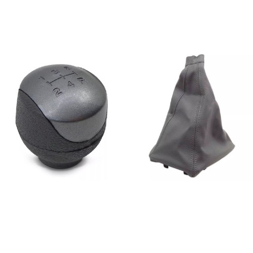 Bola Manopla Cinza + Coifa Cambio Fiat Strada 2007 08 A 2011