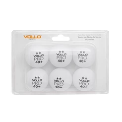 Bola de Tenis de Mesa Com 6 Unidades Vollo Branca