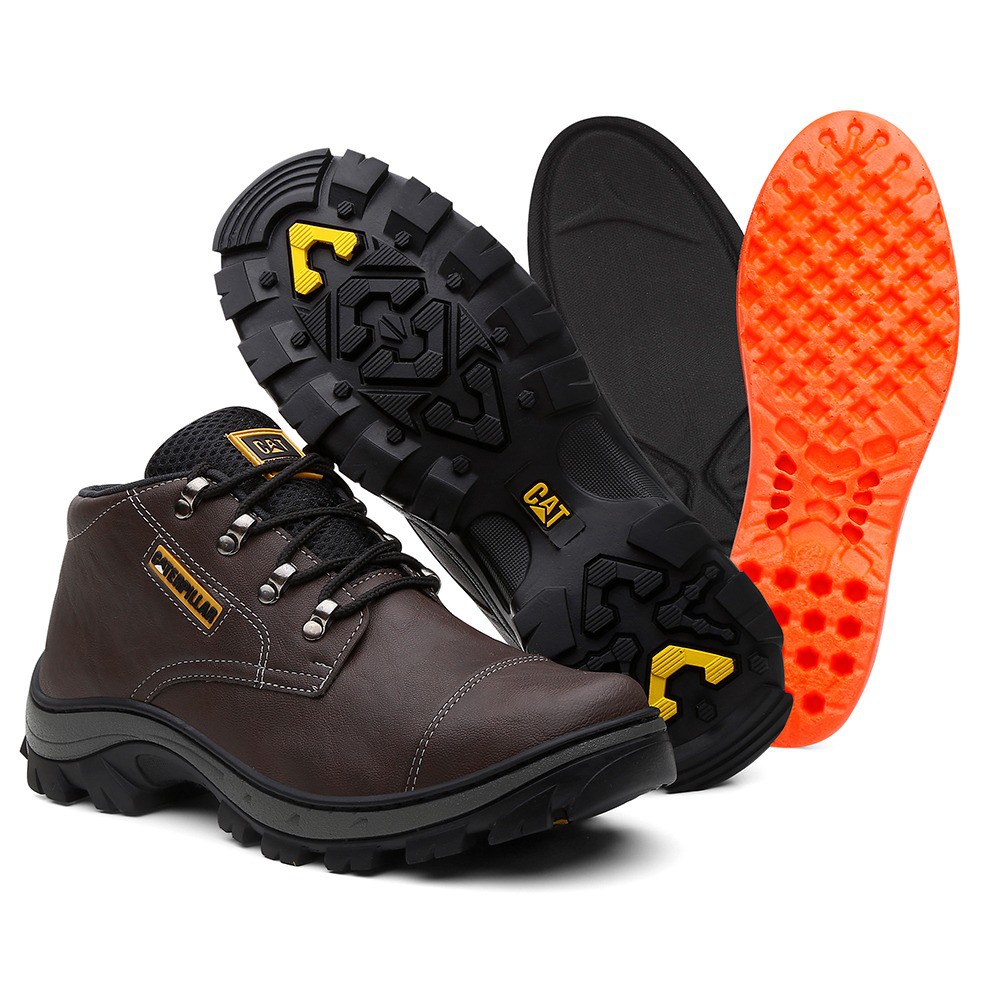 Sapato Segurança Masculino Original Caterpillar 50 Off + Carteira + Cinto