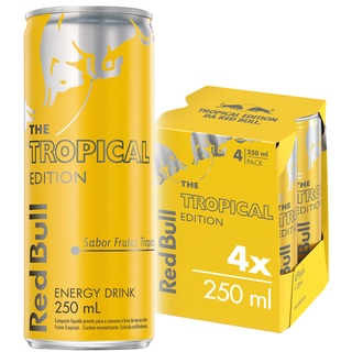 Energético Red Bull Energy Drink - Tropical Edition 250 ml - 4 latas