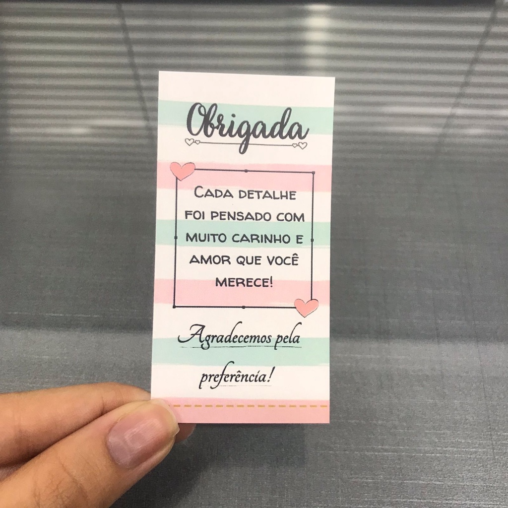 Cartão de Agradecimento ao Cliente Personalizado unidades Tag Alta Qualidade adesivo