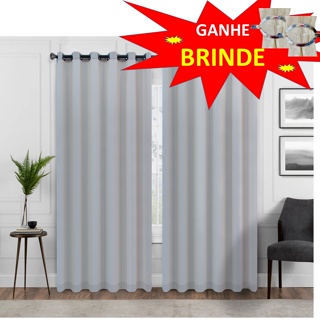 Cortina 1,80 X 2,80 Janela ou Porta Sala Quarto  Ilhós argola  tecido Madras elegante luxo em Oferta na Shopee