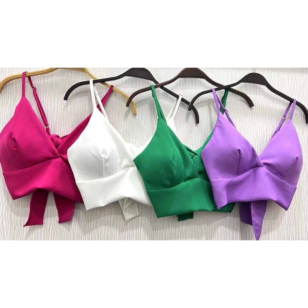 Top Alfaiataria Com Amarração Nas Costas/ Com Bojo MODA em Oferta na Shopee