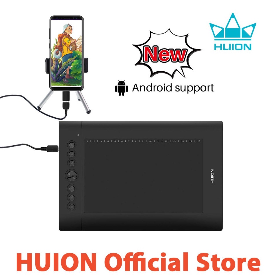 Mesa Digitalizadora Huion H610 Pro V2 Tablet Gráfico De Desenho