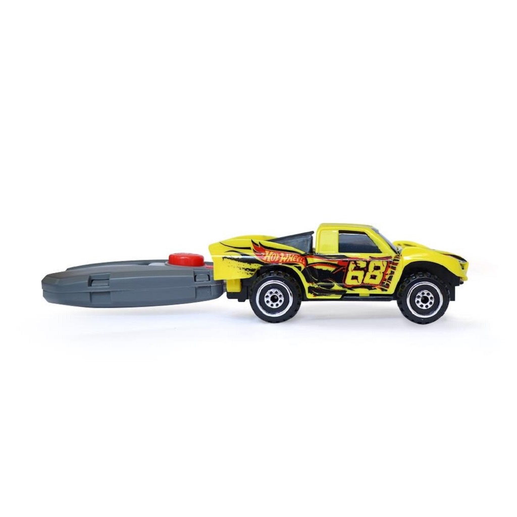 Lançador Chave Radical Hot Wheels Carro Amarelo F00034 Fun - Hobbies & Collections
