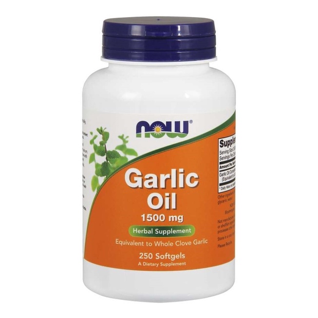 Garlic Oil Now Foods 1500mg Oleo De Alho 250caps Softgels