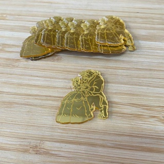 Aplique  a bela e o monstro espelhado  festa de princesa em Oferta na Shopee