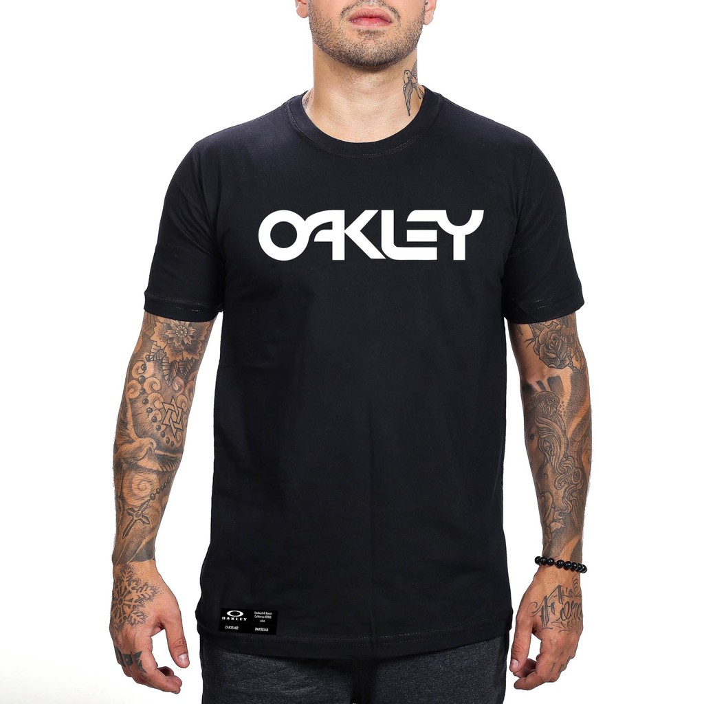 Camiseta Masculina Da Oakley Original Preto Estampada Cores Variadas |  Shopee Brasil