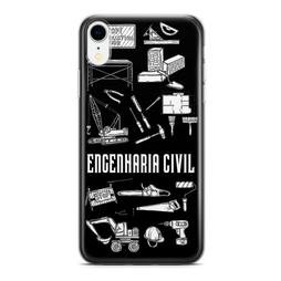 Capinha De Celular Engenharia Civil Preta Simbolos