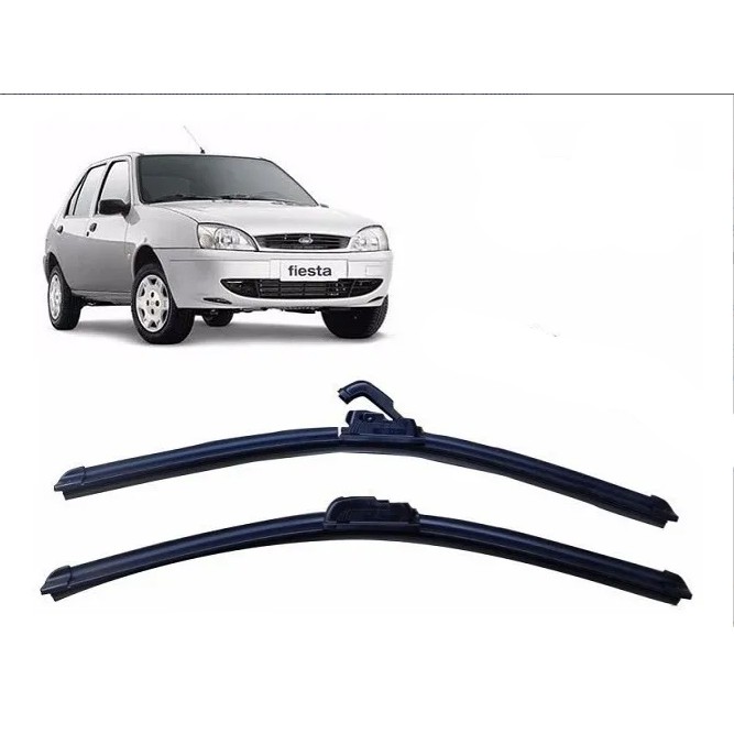 Par de Palhetas para Limpador de Parabrisa Dianteiro para Ford Fiesta Antigo Street 1996 Até 2007 em Oferta na Shopee