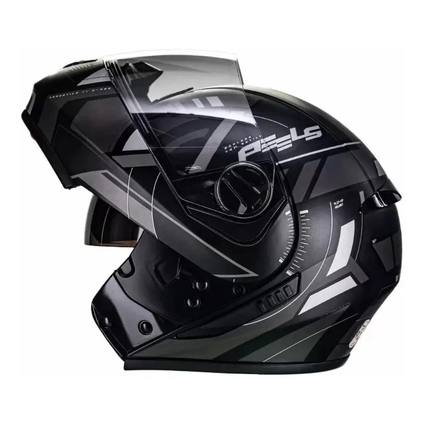 Capacete Moto Peels Robocop Dynamic U-rb2 Preto Grafite N60